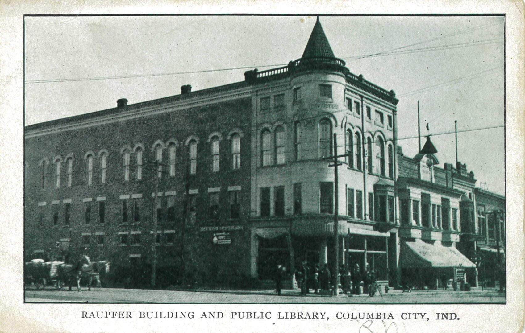 Raupfer Building and Public Library, Columbia City, Indiana Whitley County History