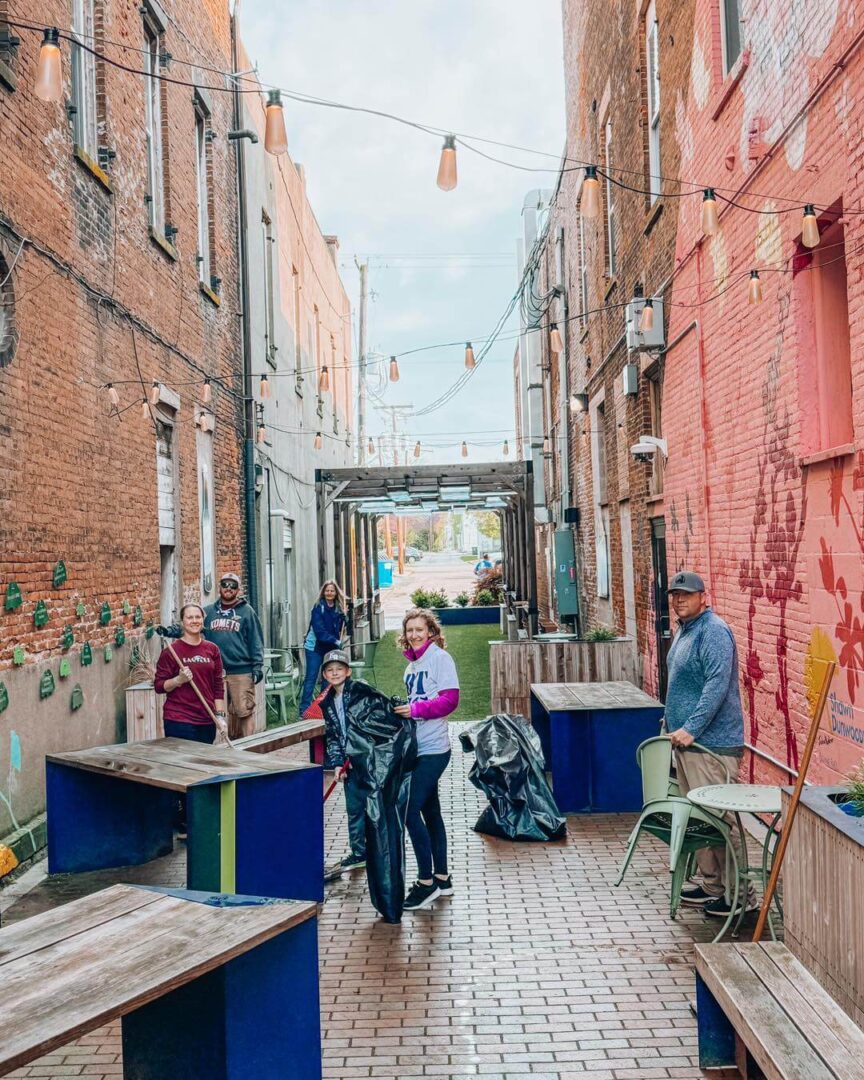 Columbia City Connect Downtown Clean up Day Ohki Alley