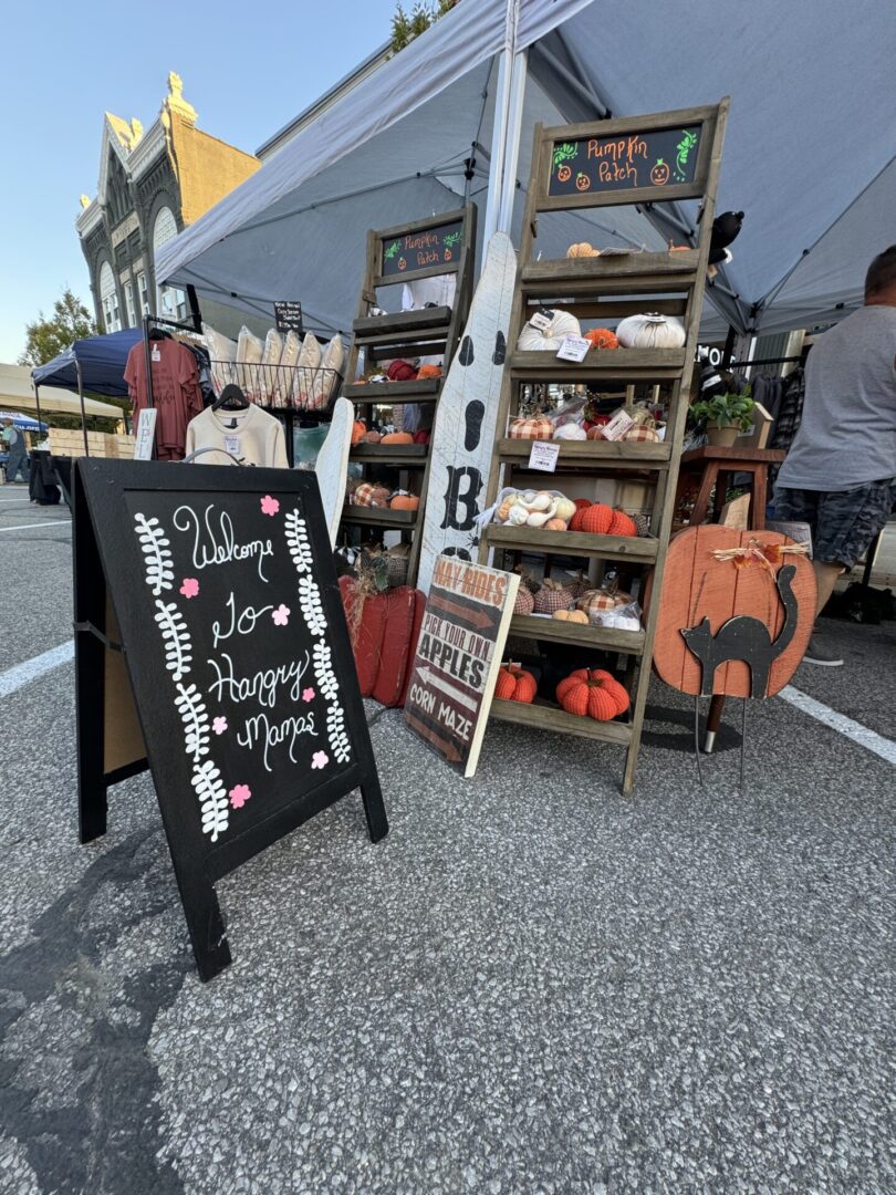 The front of a craft vendor booth at Columbia City Connect's First Fridays